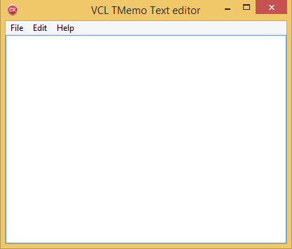 VCL TMemo テキストエディタ　サンプルプログラム
