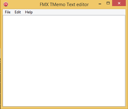 FireMonkey(FMX) TMemo テキストエディタ　サンプルプログラム